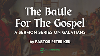 The Battle for The Gospel sermon series graphic